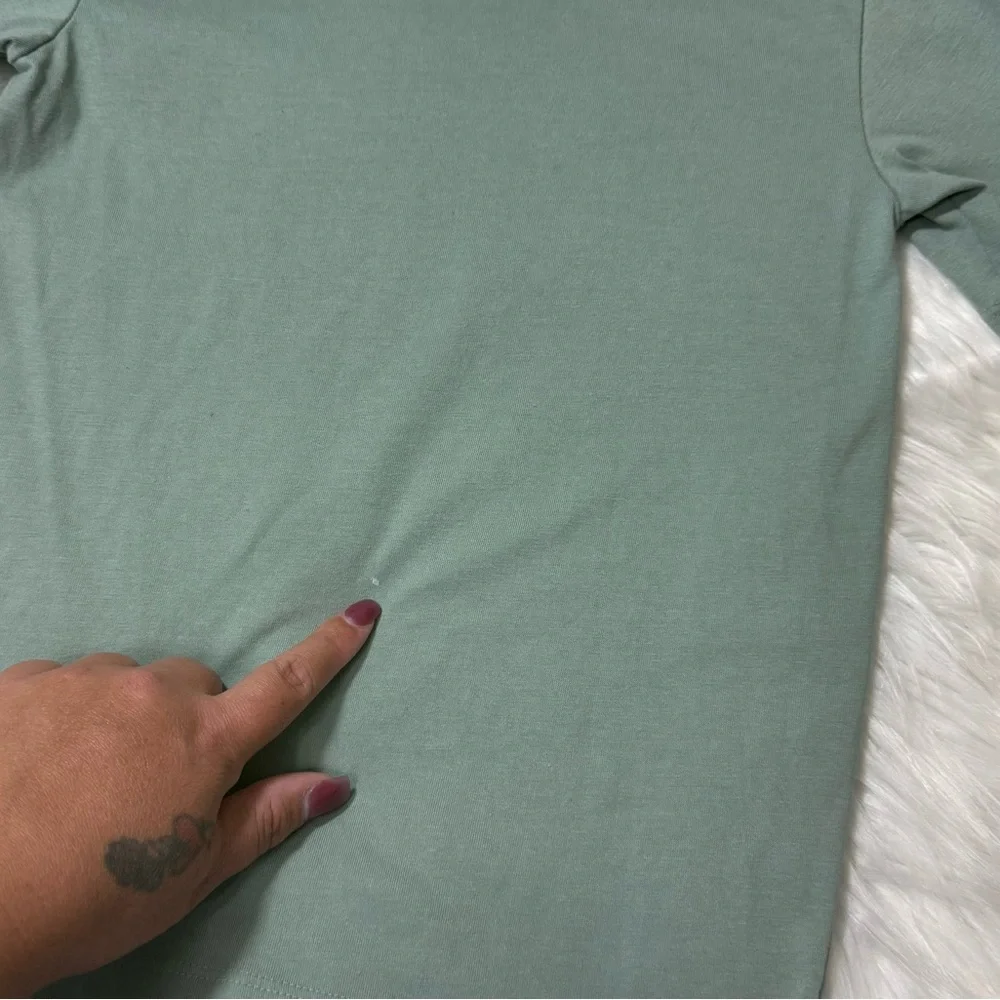 Wonder Nation Youth Boy Size Small (6-7) Soft Green Short Sleeve Shirt